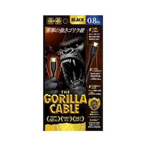 �g���j�e�B�bGorilla�P�[�u�� C to C 60W 80cm�i�W�F�b�g�u���b�N�j�bTR-CACC08-GOBK