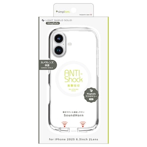 Simplism(�V���v���Y��)�biPhone 17 [LIGHT SHIELD Solid] MagSafe�Ή� �������݌v �Ռ��z�� �n�C�u���b�h�N���A�P�[�X �z���C�g�����O�bTR-IP25M2-LDSM-CLWT
