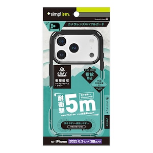 �g���j�e�B�biPhone 17 Pro [GRAV Solid UNLIMITED] �������݌v �ϏՌ�5M �n�C�u���b�h�P�[�X �}�b�g�N���A�~�u���b�N�bTR-IP25M3-GRUSL-AGBK