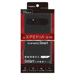 �g���j�e�B�bXperia 10 VII�p [Smart FlipNote] ���^�X�}�[�g�t���b�v�m�[�g�P�[�X�i�u���b�N�j�bTR-XP255-FNS-LBK