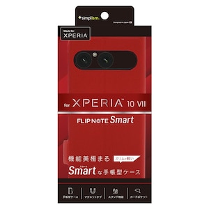 �g���j�e�B�bXperia 10 VII�p [Smart FlipNote] ���^�X�}�[�g�t���b�v�m�[�g�P�[�X�i���b�h�j�bTR-XP255-FNS-LRD
