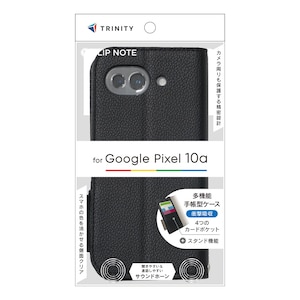 �g���j�e�B�bGoogle Pixel 10a�p [FlipNote] �ϏՌ��t���b�v�m�[�g�P�[�X�i�u���b�N�j�bTR-PX2610A-FN-SHBK