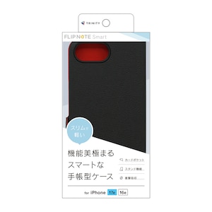 �g���j�e�B�biPhone 17e/16e�p [Smart FlipNote] ���^�X�}�[�g�t���b�v�m�[�g�P�[�X�i�u���b�N�j�bTR-IP26S-FNS-LBK