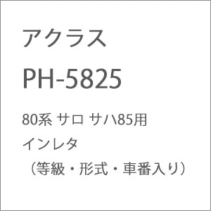(HO) PH-5825 80系 サロ サハ85用インレタ（等級・形式・車番入り）【在庫処分】