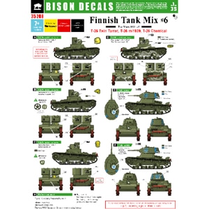 BISON DECALS�b1/35 �t�B�������h�R��� Mix #6T-26�CT-26�Ή����ː�� �f�J�[���Z�b�g�yBD35208�z�bMS BD35208 ̨���