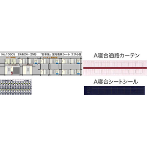 (N) No.10605 KATO製 特急｢日本海｣室内表現シート(A寝台車他)