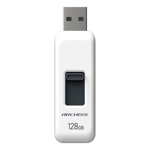 ARCHISS�b�A�[�L�X�bUSB2.0�Ή� �X���C�h��USB�t���b�V���������i128GB�j�bAS-128GU2-PSW