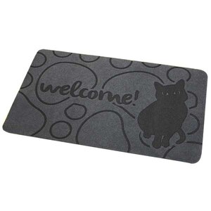 玄関マットねこ グレー 縦45 横75cm Joshin Webショップ 通販 ヒラカワ Qt 341 玄関マットねこ グレー 縦45 横75cm Joshin Webショップ 通販 ヒラカワ Qt 341