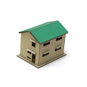 (Z) 0045 総二階戸建住宅（緑屋根）(ペーパーキット)