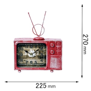 置き時計　ヴィンテージモチーフクロック television テレビジョン（レッド） | Joshin webショップ 通販 | アンファンス | EF-CL11RD
