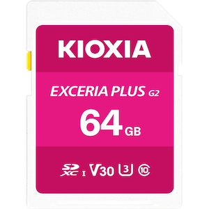 KIOXIA�b�L�I�N�V�A�b�y�������K�i�zSDXC�J�[�h EXCERIA PLUS(G2) C10 U3 V30 R100 W65 64GB�bKSDH-B064G