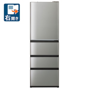 アクア｜433L 4ドア冷蔵庫（チタンシルバー）【右開き】｜AQR-V43R-S