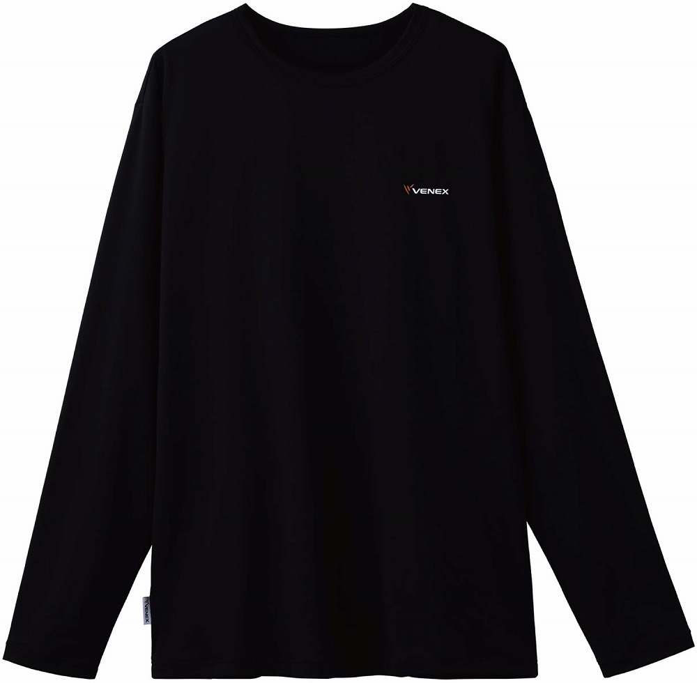 メンズ リフレッシュ Tシャツ ロングスリーブ （ブラック・サイズ：L