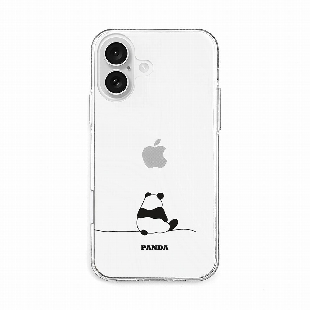 iPhone 16用 ソフトクリアケース（猫ちゃんはリラックス中