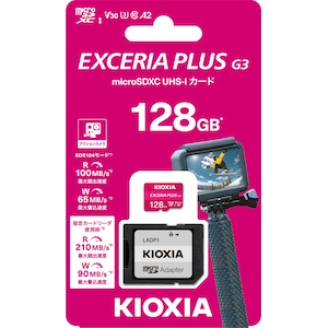 KIOXIA�b�L�I�N�V�A�b�y�������K�i�zEXCERIA PLUS G3 microSDXC�������J�[�h�iClass10,UHS-I�@U3,V30,A2�j 128GB�bKMUH-C128G