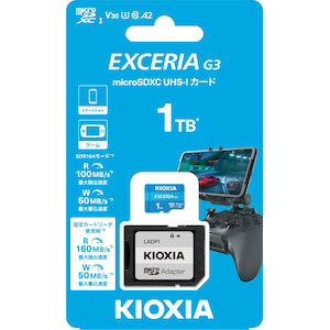 KIOXIA�b�L�I�N�V�A�b�y�������K�i�zEXCERIA G3 microSDXC�������J�[�h�iClass10,UHS-I�@U3,V30,A2�j 1TB�bKMU-C001T