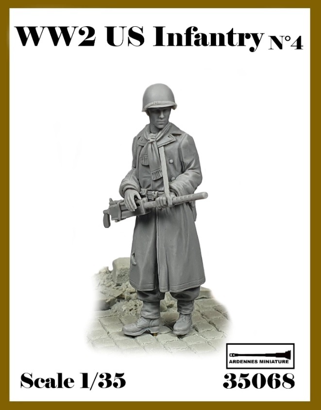 特価ブランド 1/35 WWII アメリカ陸軍歩兵No.4 M1919機関銃を持つ歩兵 プラモデル