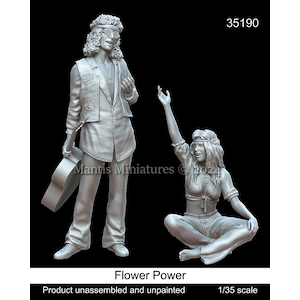1/35 現用 「フラワーパワー」ヒッピーの男女セット(2体入)【Man35190】