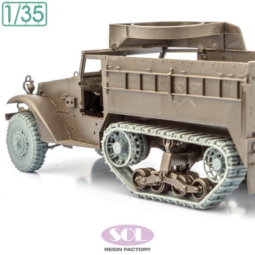 1/35 WWII アメリカ M3ハーフトラック チェーン付タイヤ&滑り