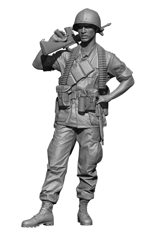 【ご依頼品】　ベトナム戦　アメリカ軍兵士 1/12 ポケット エリート シリーズ アメリカ軍 第25歩兵師団 M60