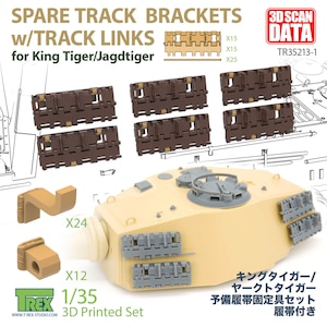 1/35 WWII ドイツ キングタイガー/ヤークトタイガー用 予備履帯ブラケットセット(予備履帯15セット入)【TR35213-1】