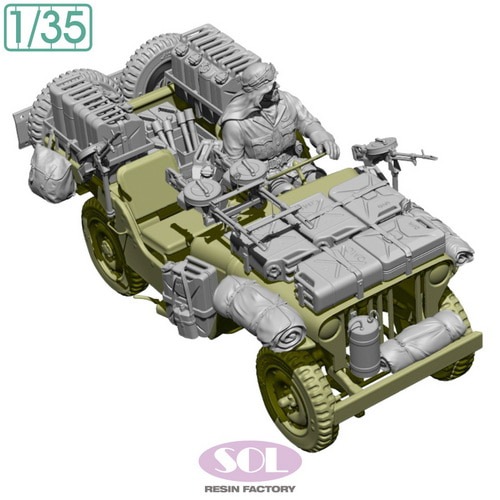 1/35 WWII イギリス SAS 1/4トン4x4パトロールカー コンバージョン