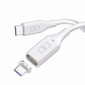 CIO｜マグネットシリコンケーブル C to C 100W 1m（ホワイト）｜CIO-SLMG-CC1-WH