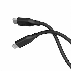 CIO｜シリコンケーブル USB-C to Lightning 1m（ブラック）｜CIO-SL30000-CL1-BK