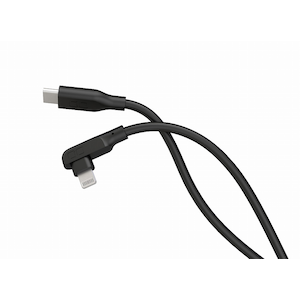 CIO｜L字型シリコンケーブル C to Lightning 2m（ブラック）｜CIO-SLL30000-CL2-BK