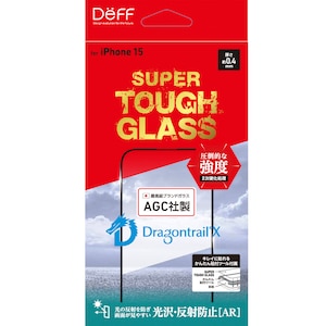 �f�B�[�t�biPhone 15�p �t���ی�K���X�t�B���� SUPER TOUGH GLASS ����E���˖h�~�iAR�j�bDG-IP23MA4DF