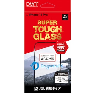 �f�B�[�t�biPhone 15 Pro�p �t���ی�K���X�t�B���� SUPER TOUGH GLASS �����bDG-IP23MPG4DF