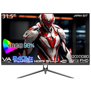 JAPANNEXT�b�W���p���l�N�X�g�b�Q�[�~���O�t���f�B�X�v���C(31.5�^/VA/FullHD 1920�~1080/240Hz/1ms)(�u���b�N)�bJN-V315G240FHDR