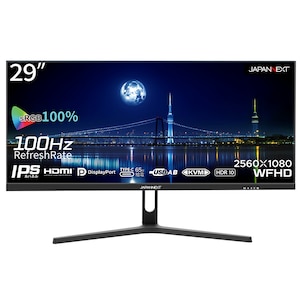 JAPANNEXT｜ジャパンネクスト｜液晶ディスプレイ(29型/IPS/WFHD 2560×1080/100Hz/5ms/HDR10/HDMI1.4/DP1.2/USB Type-C/VESA)(ブラック)｜JN-IPS291WFHDR-C65W