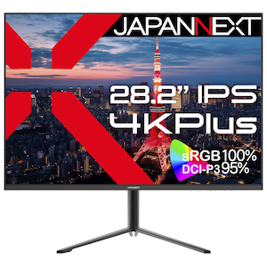 JAPANNEXT｜ジャパンネクスト｜液晶ディスプレイ(28.2型/IPS/4K+ 3840×2560/60Hz/5ms/HDR10/HDMI2.0/DP1.4/VESA/PIP・PBP対応)(ブラック)｜JN-282IPS4KP