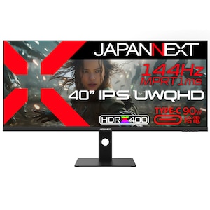 JAPANNEXT�b�W���p���l�N�X�g�b�Q�[�~���O�t���f�B�X�v���C(40�^/IPS(ADS)/UWQHD 3440�~1440/144Hz/1ms)(�u���b�N)�bJN-IPS401UWQHD144-C90W