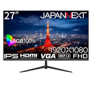 JAPANNEXT�b�W���p���l�N�X�g�b�y�p�b�P�[�W�s�ǁz�t���f�B�X�v���C(27�^/IPS/FullHD 1920�~1080/100Hz/14ms)(�u���b�N)�bJN-IPS271FHD