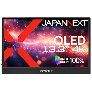 JAPANNEXT�b�W���p���l�N�X�g�b���o�C���t���f�B�X�v���C(13.3�^/OLED/4K UHD 3840�~2160/60Hz/1ms)(�u���b�N)�bJN-MD-OLED1331UHDR