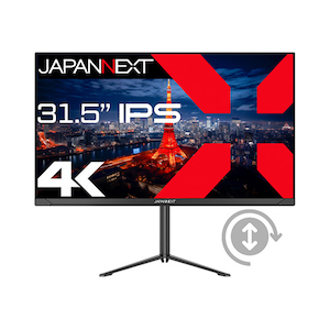 JAPANNEXT｜ジャパンネクスト｜液晶ディスプレイ(31.5型/IPS(ADS)/4K 3840×2160/60Hz/8ms/HDR10/HDMI2.0/DP1.4/VESA/PIP・PBP対応)(ブラック)｜JN-IPS315U-HSP
