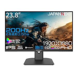 JAPANNEXT�b�W���p���l�N�X�g�b�Q�[�~���O�t���f�B�X�v���C(23.8�^/IPS/FullHD 1920�~1080/200Hz/0.5ms)(�u���b�N)�bJN-IPS238G200F-C6