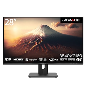 JAPANNEXT｜ジャパンネクスト｜液晶ディスプレイ(28型/IPS/4K UHD 3840×2160/60Hz/5ms/HDR10/HDMI2.0/DP1.2/USB Type-C/VESA/PIP・PBP対応)(ブラック)｜JN-IPS282UHDR-C65W