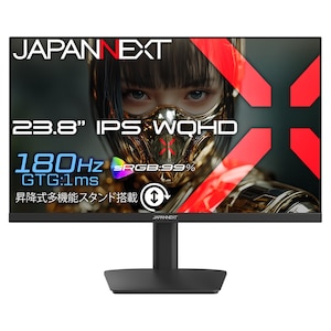JAPANNEXT�b�W���p���l�N�X�g�b�Q�[�~���O�t���f�B�X�v���C(23.8�^/IPS(FFS)/WQHD 2560�~1440/180Hz/1ms)(�u���b�N)�bJN-IPS238G180Q2-HSP