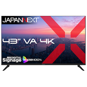 JAPANNEXT�b�W���p���l�N�X�g�b�T�C�l�[�W�t���f�B�X�v���C(43�^/VA/4K 3840�~2160/60Hz/8ms/2�N�ۏ�)�bJN-V43U