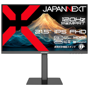 JAPANNEXT�b�W���p���l�N�X�g�b�t���f�B�X�v���C(21.5�^/IPS(ADS)/FullHD 1920�~1080/120Hz/1ms/2�N�ۏ�)�bJN-215IPS120F-HSPC6