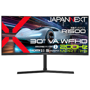 JAPANNEXT�b�W���p���l�N�X�g�b�Q�[�~���O�t���f�B�X�v���C(30�^/�Ȗʌ^/VA/WFHD 2560�~1080/200Hz/1ms)(�u���b�N)�bJN-VC30G200WF-HS