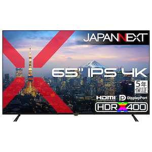 JAPANNEXT�b�W���p���l�N�X�g�b�T�C�l�[�W�t���f�B�X�v���C(65�^/IPS(ADS)/4K 3840�~2160/60Hz/10ms/5�N�ۏ�)(�u���b�N)�bJN-IPS65U-H5