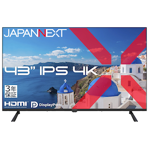 JAPANNEXT�b�W���p���l�N�X�g�b�T�C�l�[�W�t���f�B�X�v���C(43�^/IPS(ADS)/4K 3840�~2160/60Hz/8ms/3�N�ۏ�)(�u���b�N)�bJN-IPS43U-H3