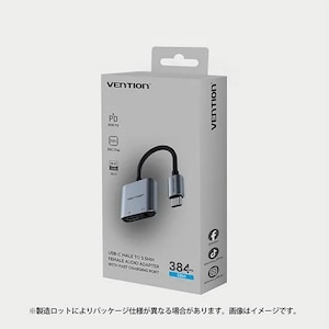 VENTION�b�x���V�����bVENTION USB-C �� 3.5mm�I�[�f�B�I��USB-C�[�d 2-in-1 �A�_�v�^�[ DAC���� PD60W �R�b�g���҂� �A���~�j�E�������bBI-9767