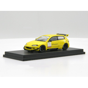 ONEMODEL�b1/64 Honda Civic EG6 Rocket Bunny Yellow�y21A06-08�z�b21A06-08 ���� ��ޯ� EG6 ۹����ư ��۰