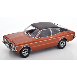 KK Scale｜1/18 Ford Taunus GXL Coupe with Vinylroof ブラウンメタリック/マットブラック【KKDC181005】｜KKDC181005 ﾌｫｰﾄﾞ ﾀｳﾅｽ GXL ｸｰﾍﾟ ﾌﾞﾗｳﾝ