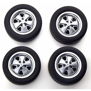 KK Scale�b1/18 Porsche rims and tyres set 250.000th 911 greymetallic�yKKDCACC014�z�bKKDCACC014 ��ټ� rims and tyres��� ��ڲ��د�